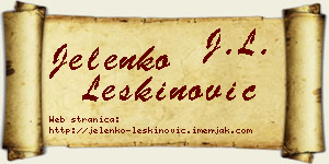 Jelenko Leškinović vizit kartica